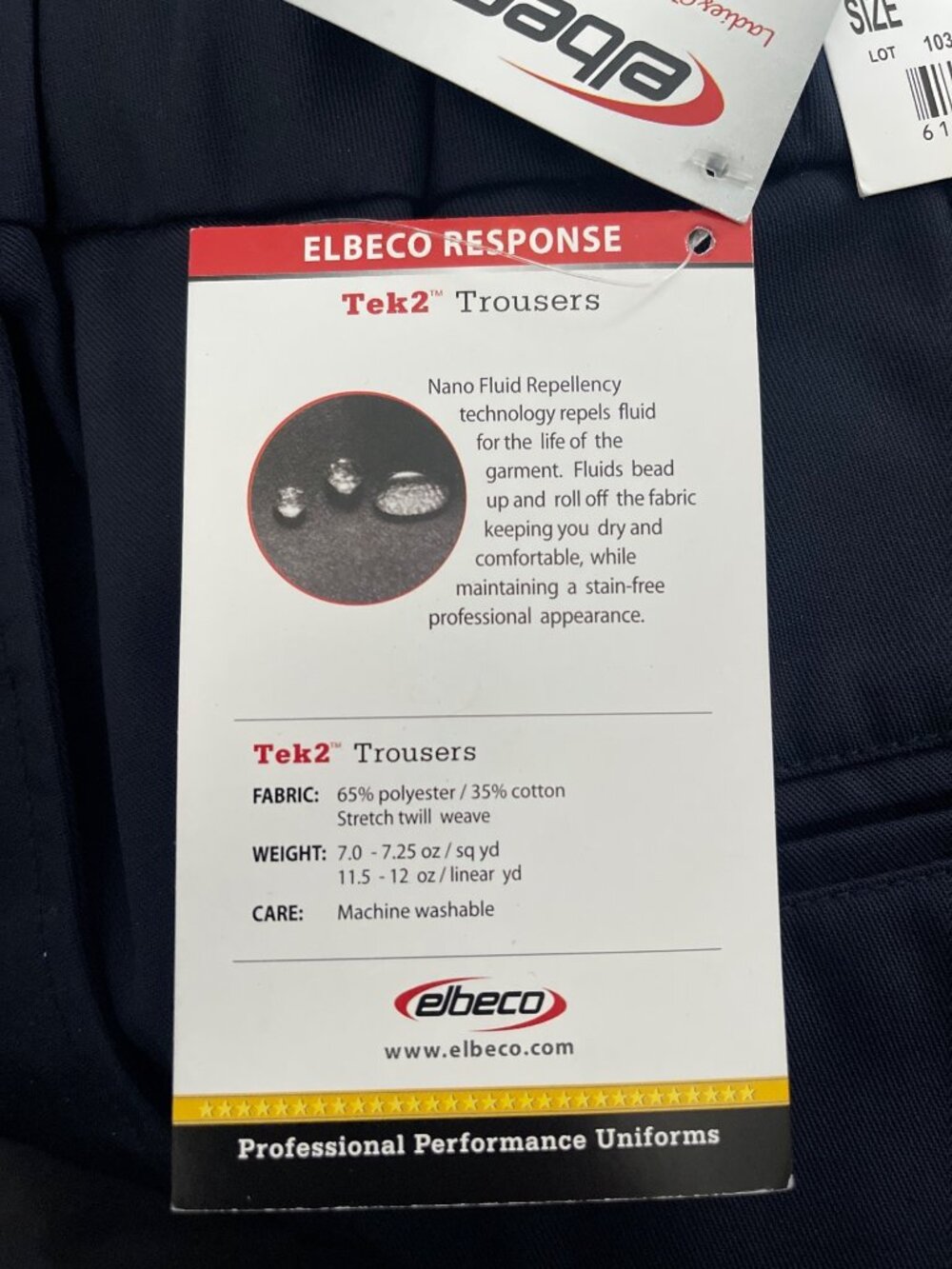 NWT Elbeco Response Tek2 Pants Womens sz 8 Navy E9614LCN - Picture 8 of 9